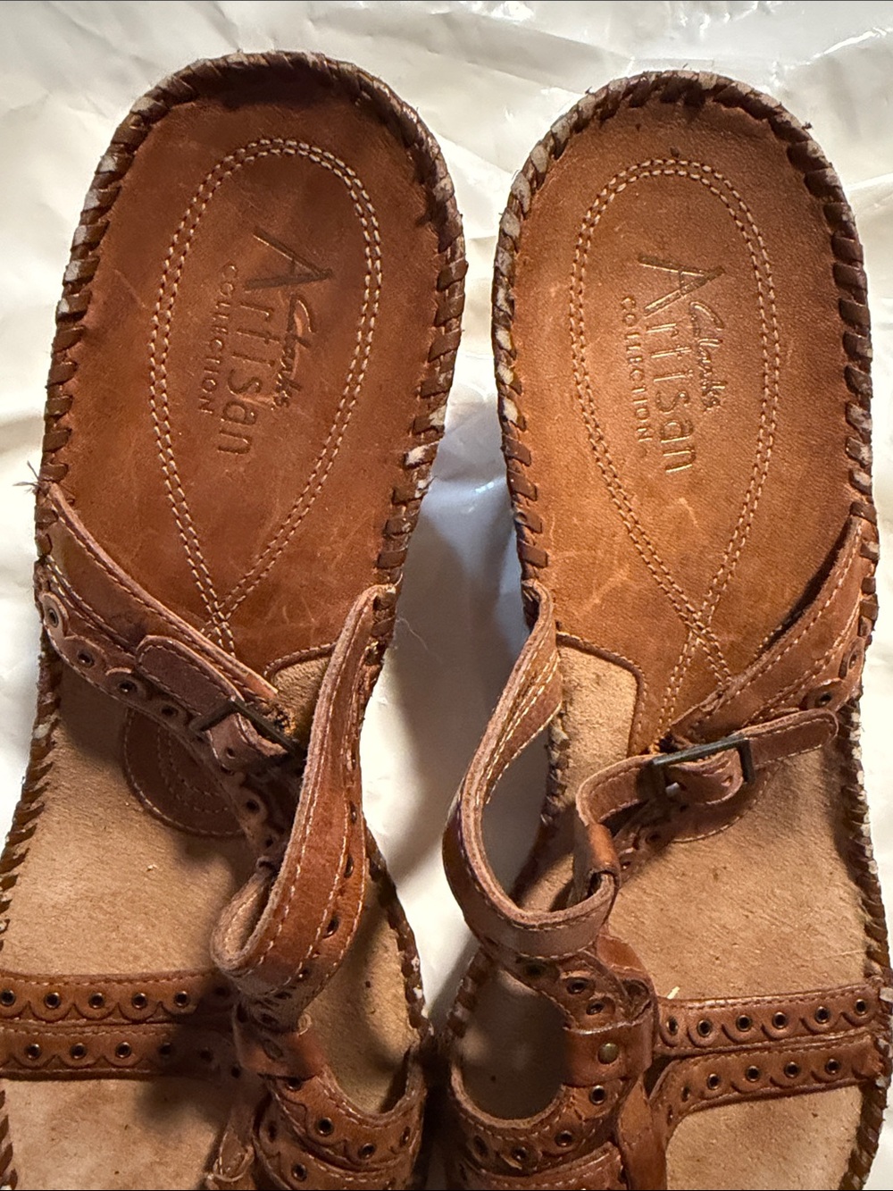 Clarks sandals brown leather - Picture 3 of 7